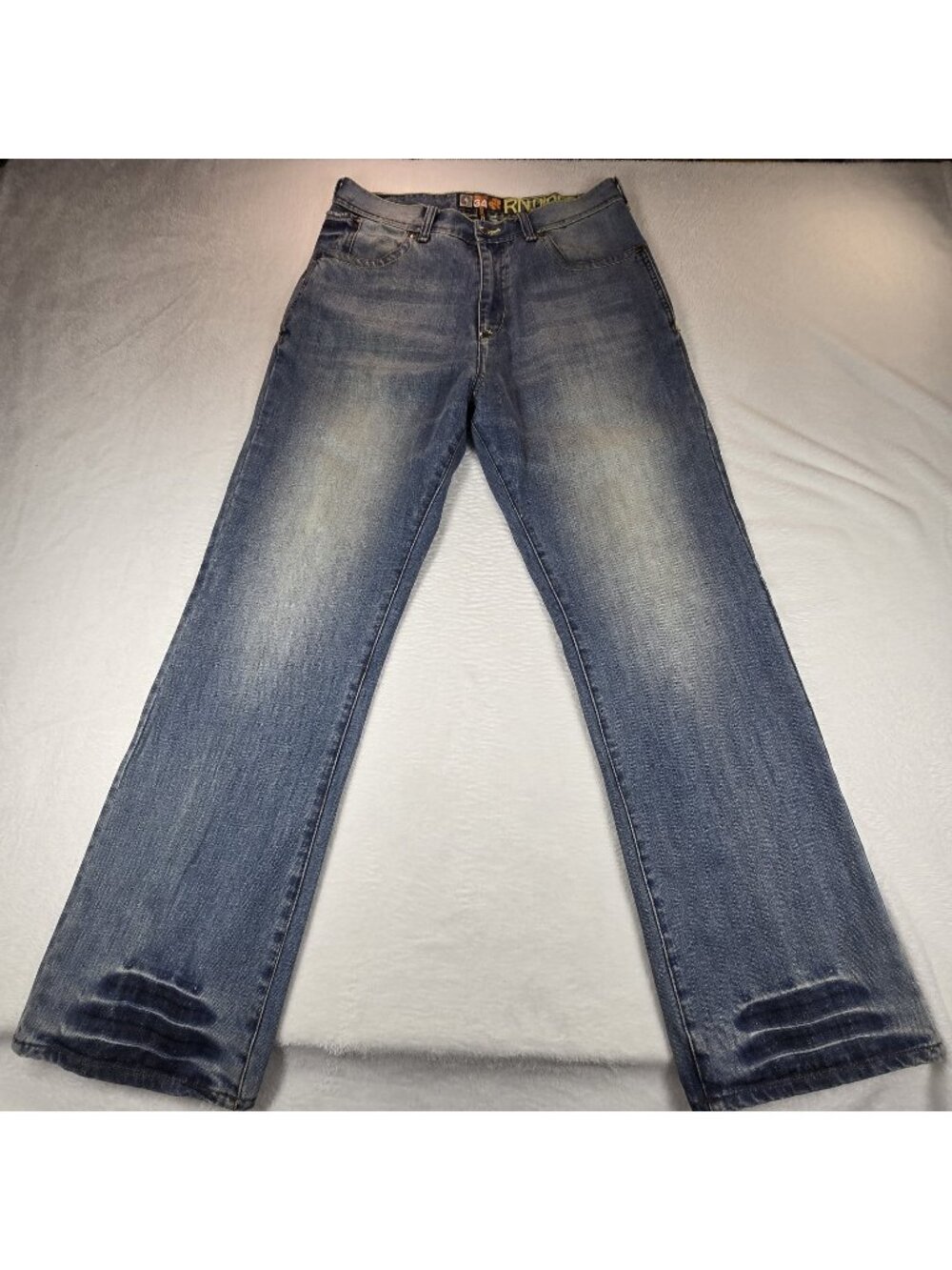 VTG Akademiks Jeans Mens 34x33 Blue Denim Hip Hop Baggy Skater Loose Grunge Y2K